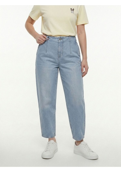 Relaxed Mom Relaxed Fit Kadın Pantolon Denim