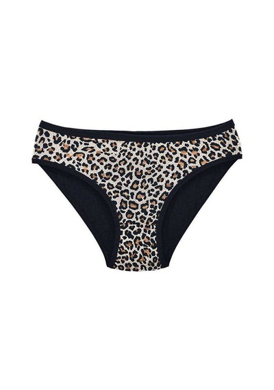 Leopar Desenli Likralı Yumuşak Dokulu Kadın Slip Külot Renkli