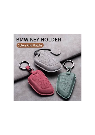 Bmw Fem Modeli F10 F30 F90 G20 G30 Smart 4 Buton Anahtar Kumanda Koruma Kılıfı Süet Deri