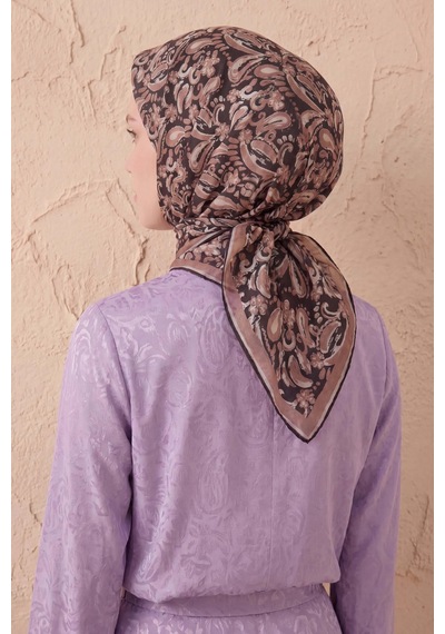 Silk Home Soft Eşarp Şal Motif Mocha Mousse 90x90 Çok Renkli