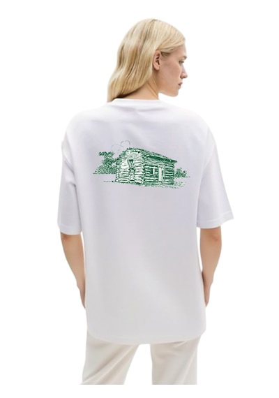 Ogc Kulübe Oversize Unisex T-shirt Beyaz
