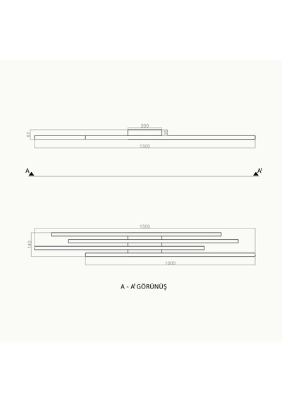 Tra30308 Eco 4X100 Cm Led Avize Plafonyer 4Fence
