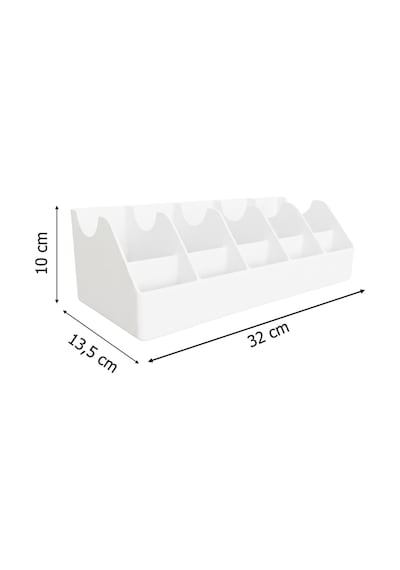 10 Bölmeli Kemer Organizer, Çorap, Kravat, Takı, Makyaj, Çekmece, Dolap İçi Depolama beyaz