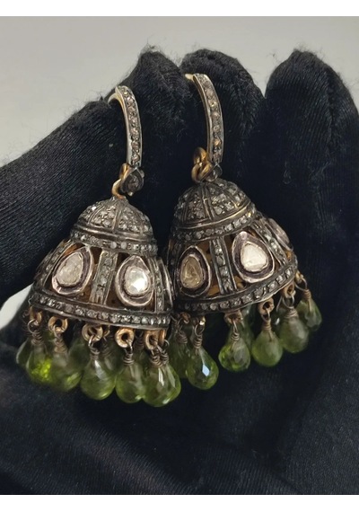 Allahverdi Türkmen Peridot Elmas Küpe 222