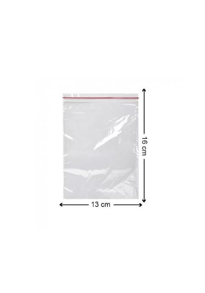 Kilitli Torba 13x16 Cm 100'lü Kilitli Buzdolabı Poşeti Şeffaf Naylon Torba Kilitli Saklama Poşeti