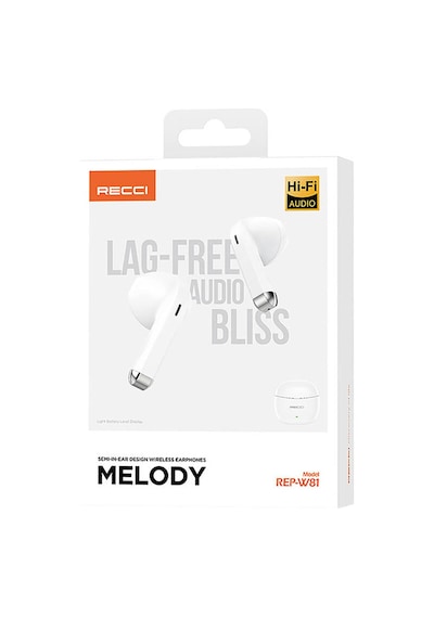 Recci REP-W81 Melody Serisi Hi-Fi Ses TWS Bluetooth 5.3 Kulak İçi Kulaklık