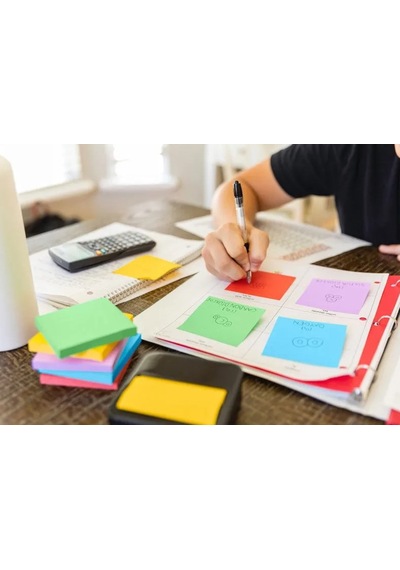Kare Posit Yapışkanlı Not Kağıdı Pos İt 76x76mm - 5 Renkli