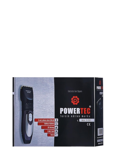 Powertec TR-6500 Saç Sakal Tıraş Makinesi Yedek Bataryalı Şarjlı