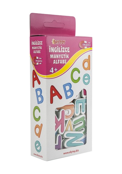 Diytoy Manyetik Alfabeler 2 Set Türkçe - İngilizce 68 Parça