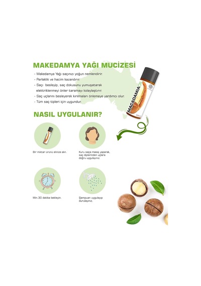 %100 Makedamya Yağı 100ml Diğer