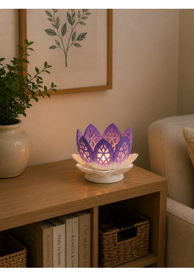 Lotus Glow Mumluk Beyaz - Mor