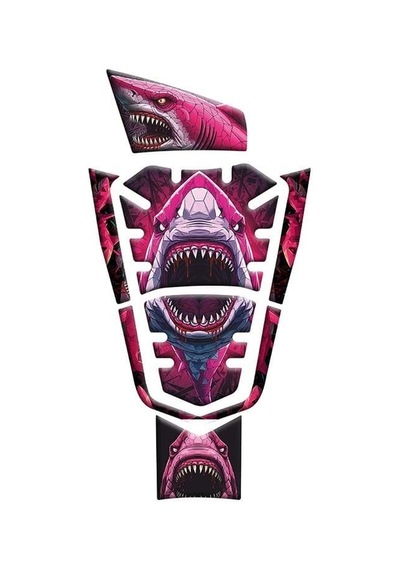Gogo Tank Pad Set 012 Pink Shark 7 Parça - Honda Pcx 2021-2024