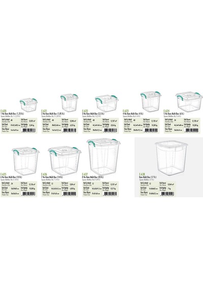 Polytime Mulibox Şeffaf Kilitli Mutfak Eşya Gıda Saklama Düzenleme Kabı Kutusu - Kare - 10 Litre Polytime Mulibox Şeffaf Kilitli Mutfak Eşya Gıda Saklama Düzenleme Kabı Kutusu - Kare - 10 Litre
