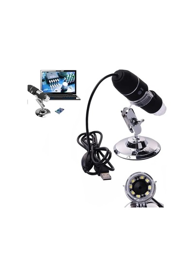 1600x Usb Dijital Mikroskop Kamera Endoskop 8led Büyüteç Metal Standı 7c822