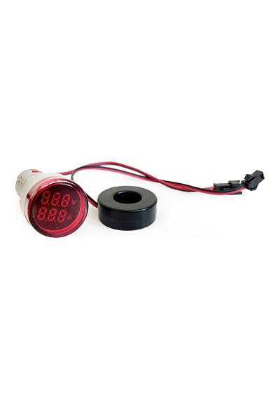 2'li Volt Amper Ölçüm 22mm Ac60-500v 100a Kırmızı