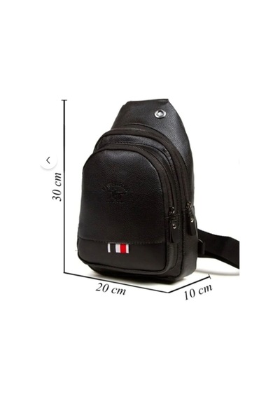 Newıshpolo 1064-26 Deri Bodybag Çapraz Çanta Siyah