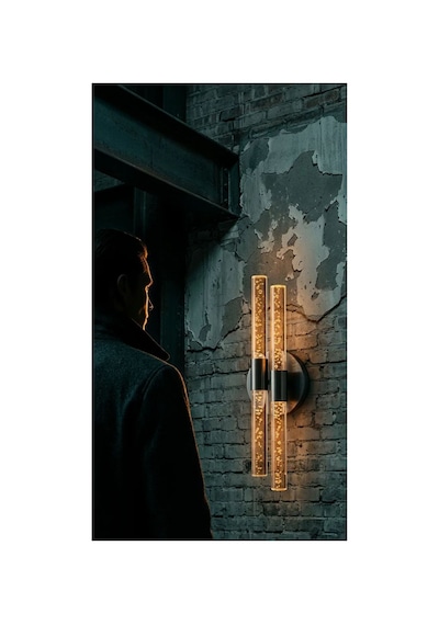 Bubbleflux Dubble Medium 40 Cm Modern Tasarım Led Aplik - Duvar Lambası - Antrasit Gri - Pilli - Günışığı Antrasit Pilli