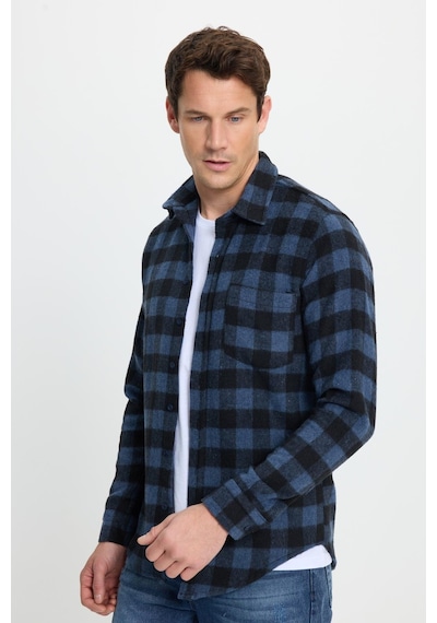 Tudors Erkek Slim Fit Dar Kesim Uzun Kollu Cepli Kareli Dama Desenli Kışlık Oduncu Gömlek-41700 Çok Renkli Tudors Erkek Slim Fit Dar Kesim Uzun Kollu Cepli Kareli Dama Desenli Kışlık Oduncu Gömlek-41700 Çok Renkli