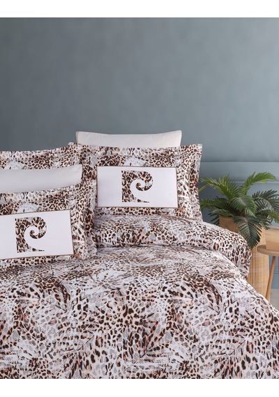 Pierre Cardin Pamuk Nevresim Takımı Tek Kişilik Leopar Çok Renkli