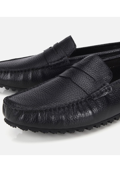 Hotiç Erkek Deri Siyah Comfort Günlük Loafer