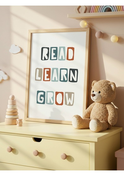 Read Learn Grow Dijital Baskı Poster V1 Çerçevesiz
