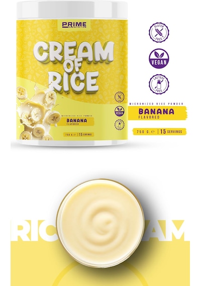Prime Nutrition Cream Of Rice 750 Gram Banana Muz Aromalı