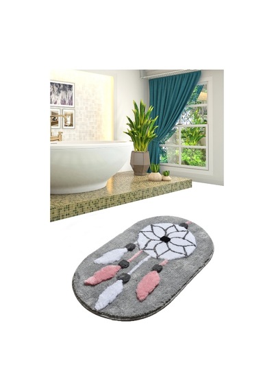 Rüya Füme 70X120 Cm Banyo Halısı Paspas Çok Renkli