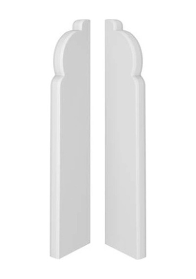 Espumo Kompozit Süpürgelik 8 Cm Bitiş Kapağı Aksesuarı 1 Paket - 2 Adet - Beyaz - Esp301