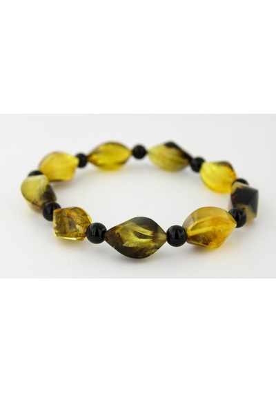 Kehribar Bileklik Özel Tasarım Ambergold Blk23-34 Çok Renkli