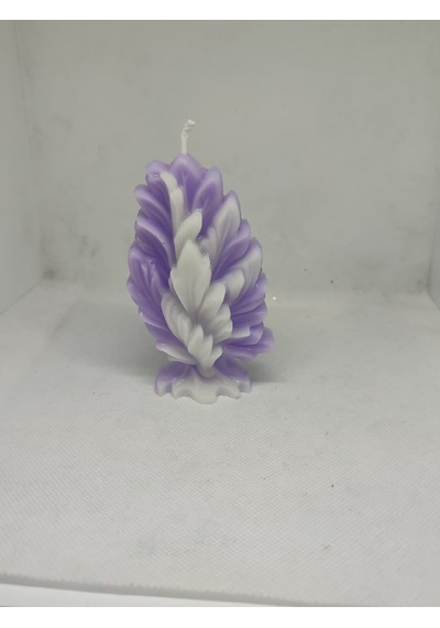 Dekoratif Yaprak Mum Lila