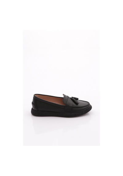 Dgn Ml5604-1 Kadin Loafer Ayakkabi Siyah Floater