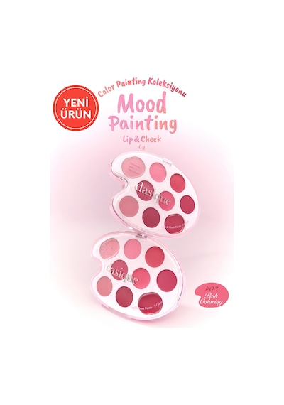 Dasique 9 Renkli Ruj & Allık Paleti Mood Painting Lip & Cheek Palette 03 Pink Coloring 03 Pink Coloring