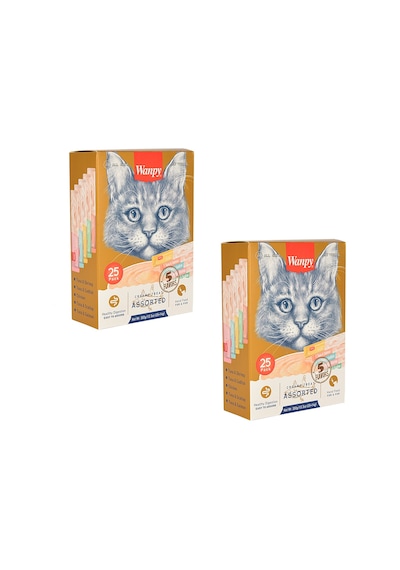 Wanpy Sıvı Karışık Yetişkin Kedi Ödül Çubuğu 2'li 25 x 14 G