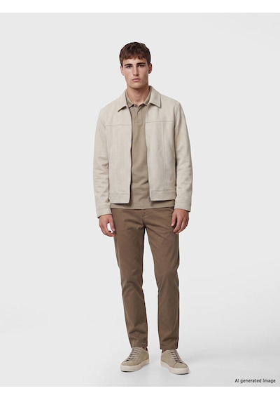 Lcw Vision Bej Loose Fit Süet Görünümlü Erkek Ceket