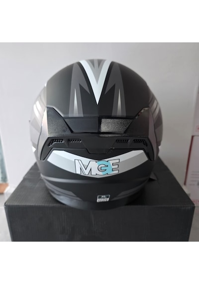 Çenesiz Kask Jk528-1 Mge Vizörlü Mat Siyah Gümüş M Mat Siyah - Gri - Gümüş M