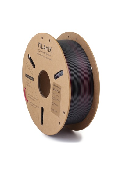 Filamix Magic Silk Çift Renk Pla Filament Siyah-kırmızı 1.75mm 1kg