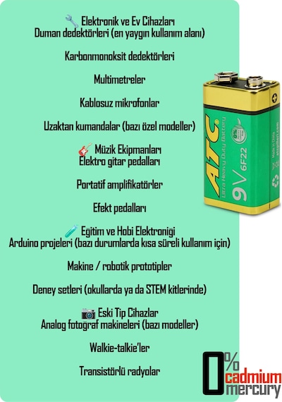 Atc 20li 9v Volt Kare Pil Heavy Duty Elektronik Pili Çinko Karbon Pil Zn-c 9 V
