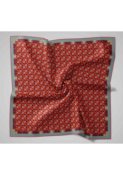 Silk Home Twill İpek Eşarp 11481-15 Metalik Gri, Bordo, Mürdüm, Kırmızı, Narçiçeği