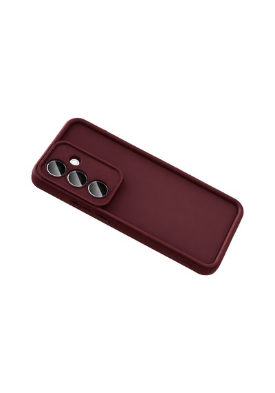 Samsung Galaxy A57 İle Uyumlu Kılıf Kamera Korumalı Yüksek Kenarlı Kapak Bordo