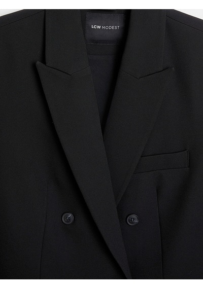 Lcw Modest Siyah Kruvaze Yaka Kadın Blazer Ceket Diğer