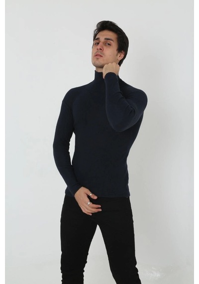 Barlashive Erkek Fitilli Kaşkorse Kumaş Boğazlı Full Likralı Slimfit Body - Siyah Çok Renkli