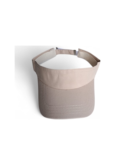 Eleven Markets Unisex Uv Koruyucu Vizör Kasket Siperlik Tenis Gabardin Şapka Beyaz Bej