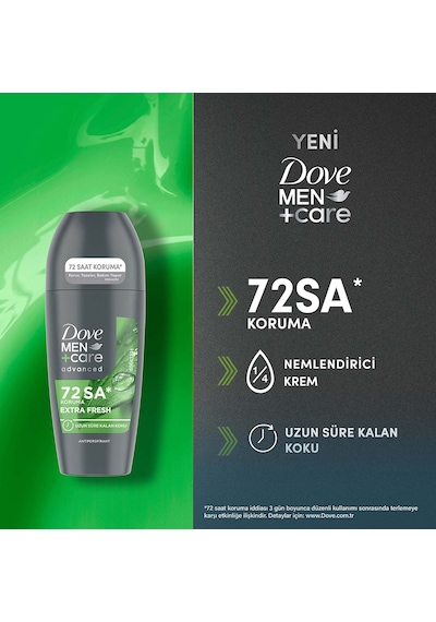Dove Men +care Advanced Erkek Deodorant Extra Fresh 150 Ml + Extra Fresh Roll On 50 Ml Dove Men +care Advanced Erkek Deodorant Extra Fresh 150 Ml + Extra Fresh Roll On 50 Ml