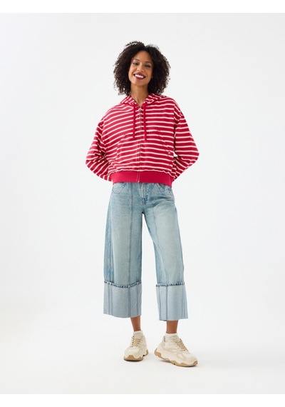 Loose Fit Kadın Sweatshirt Kırmızı