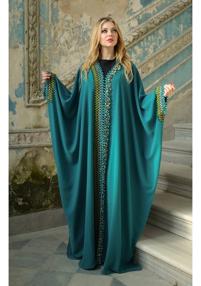 Crystalia Klasik Abaya - Çok Renkli Çok Renkli