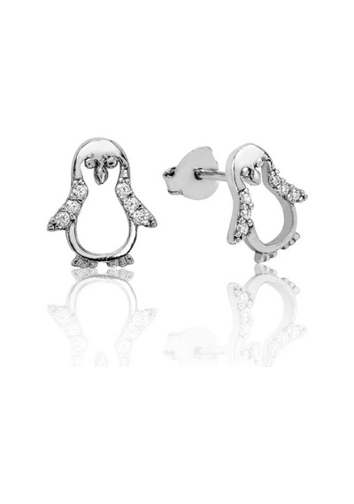 Gumush Gümüş Penguen Çivili Küpe N11.46829