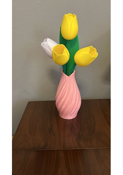 Vazo Dekoratif 3d Pembe