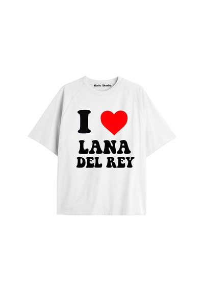 Kalic Studio Lana Del Rey Oversize T-shirt Kod12 Beyaz-12