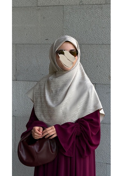 Qalortex Scarf Premium Jakarlı Mira B.boy Eşarp -fil Dişi
