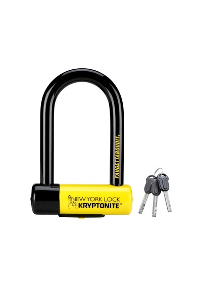 Kryptonite New York Fahgettaboudit Mini Bisiklet Kilidi, Sarı, Küçük Çok Renkli